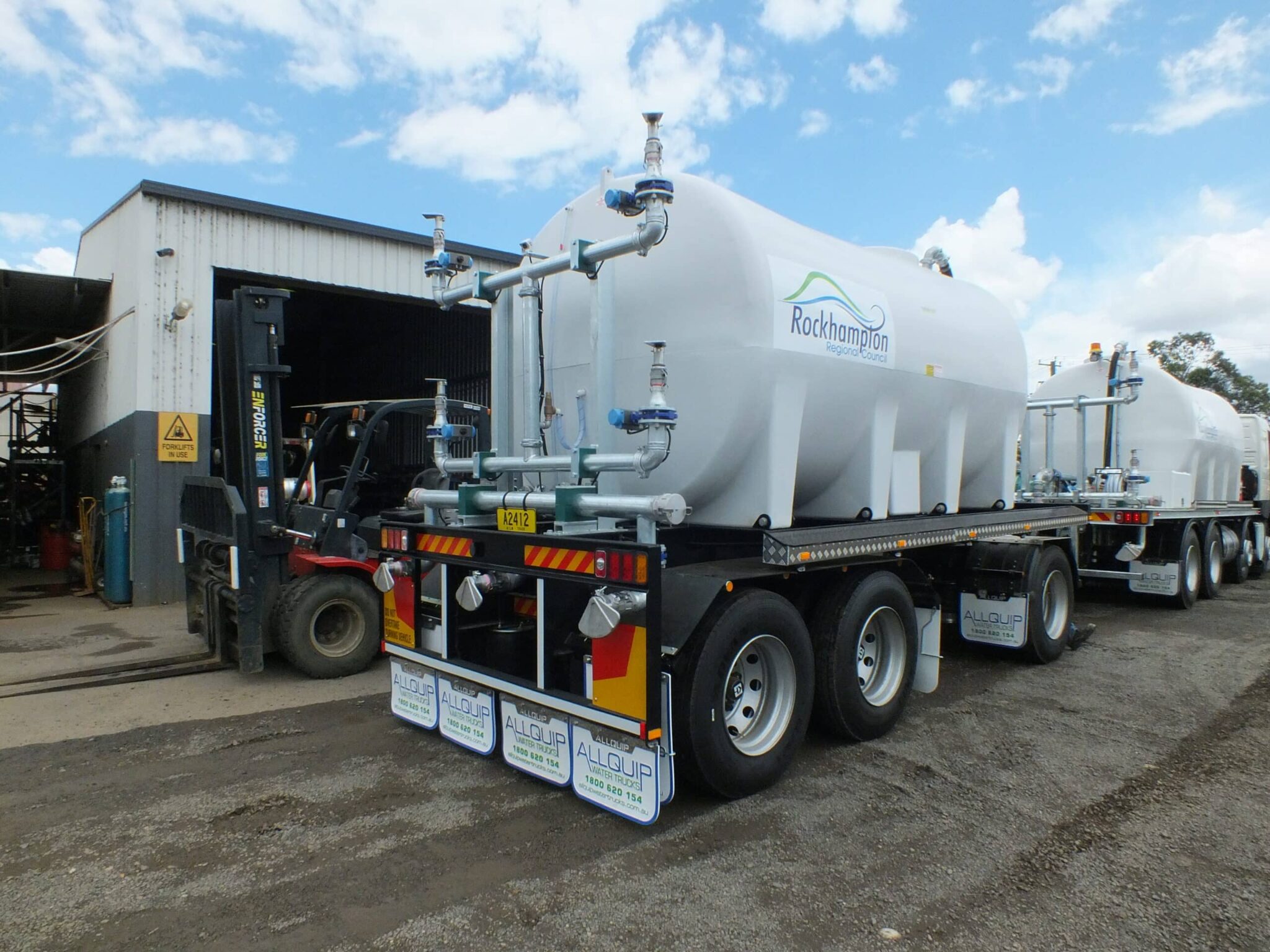 Polyethylene 16,000L Dog Trailer Water Modules